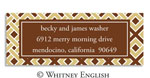 Whitney English Address Labels - Brown Weave (Holiday) (615133)